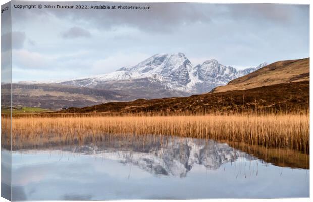 Winters Morning Loch Cill Chriosd Canvas Print by John Dunbar