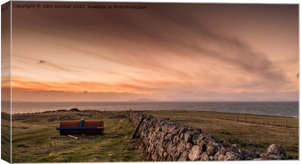 Trumpan Loop Sunset Canvas Print by John Dunbar