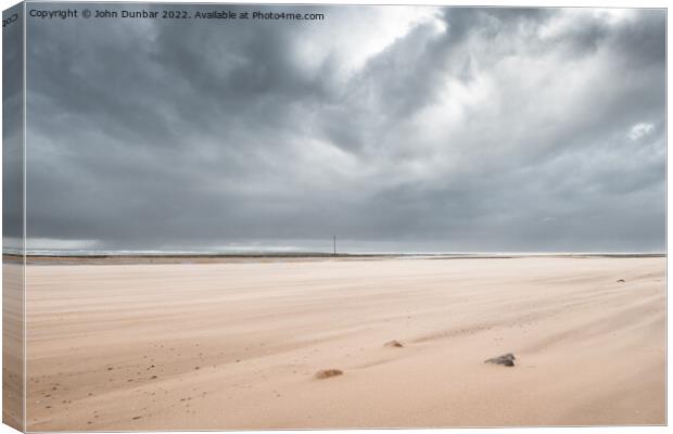 Drigg Sandstorm Canvas Print by John Dunbar