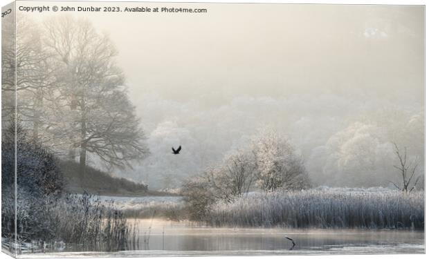 Elterwater Mist Canvas Print by John Dunbar