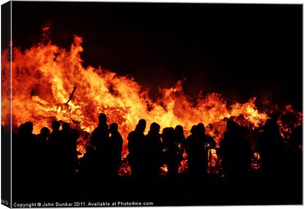 Pyromaniacs Annual Meeting Canvas Print by John Dunbar