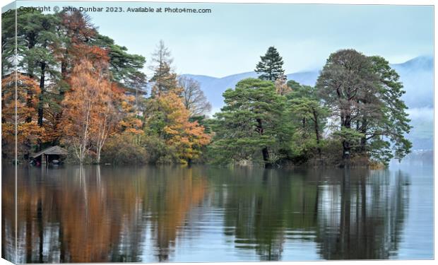 Otter Island, Derwentwater Canvas Print by John Dunbar