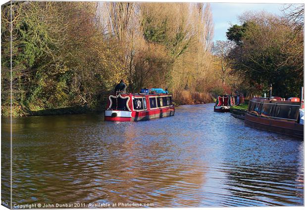 Chesterfield Canal Cruising Canvas Print by John Dunbar