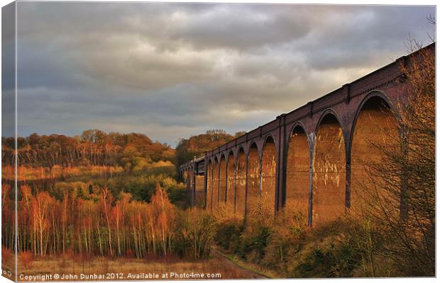 Conisbrough Viaduct Canvas Print by John Dunbar