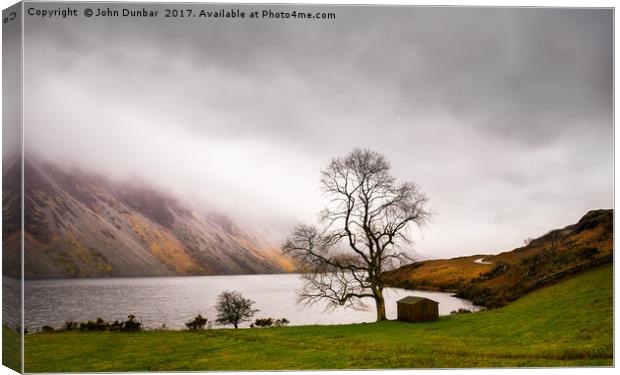 Wast Water Shore Canvas Print by John Dunbar