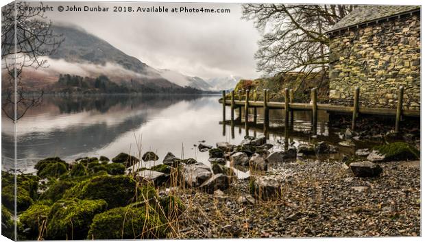 Ullswater Shore Canvas Print by John Dunbar