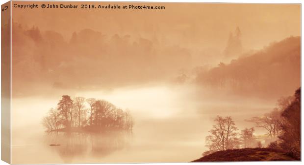 Rydal in the Mist Canvas Print by John Dunbar