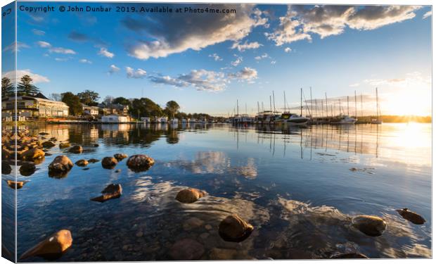 Sunrise on RMYC,Toronto Canvas Print by John Dunbar