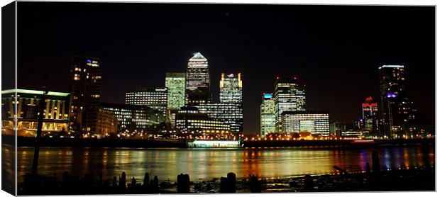 Canary Wharf Panorama Canvas Print by Phil Clements