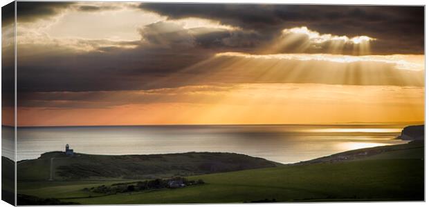 Beachy Head, Belle Tout Sunset Canvas Print by Phil Clements