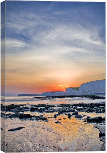Seven Sisters Sunset Canvas Print by Phil Clements
