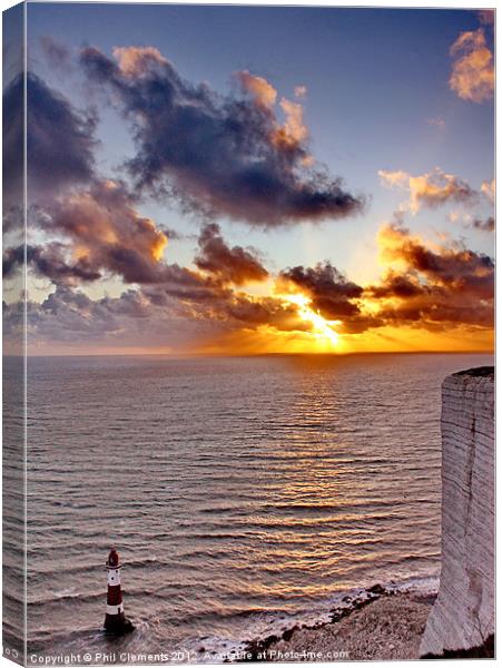 Beachy Head Sunset Canvas Print by Phil Clements