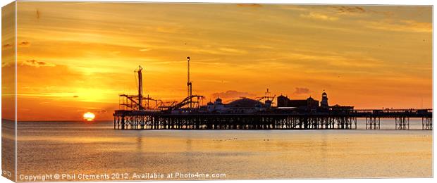 Brighton Sunset Canvas Print by Phil Clements