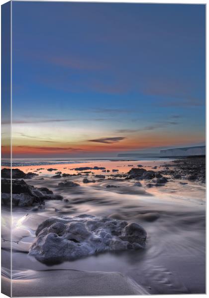 Low Tide At Birling Gap Canvas Print by Phil Clements