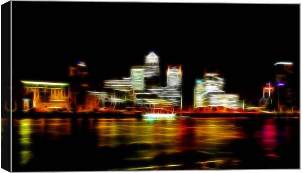 Canary Wharf Abstract Canvas Print by Phil Clements