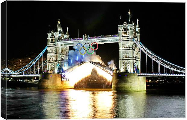 Tower Bridge Fireworks Canvas Print by Phil Clements