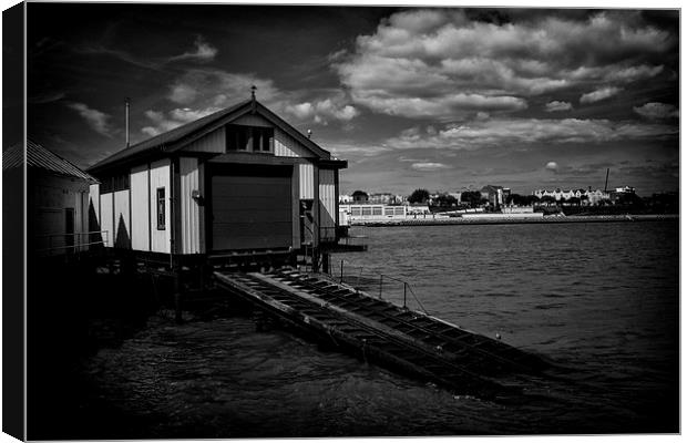 Clacton Pier Lifeboat Station & Slipway Canvas Print by Phil Clements