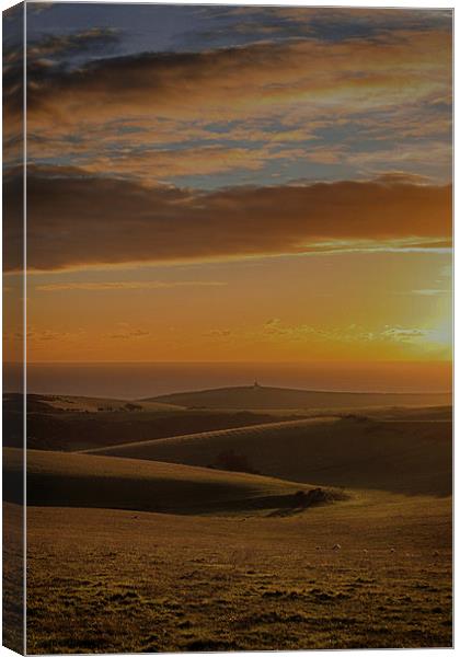 South Downs Sunset Canvas Print by Phil Clements
