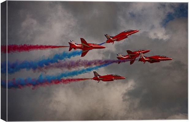  Red Arrows 'Rollback' Canvas Print by Phil Clements