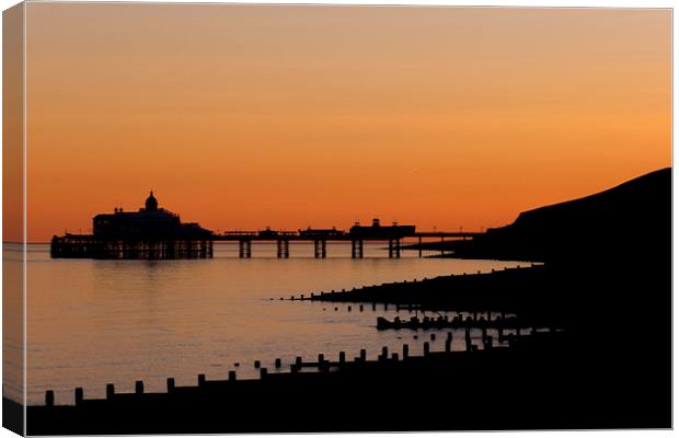 Eastbourne Pier Skyline Canvas Print by Phil Clements