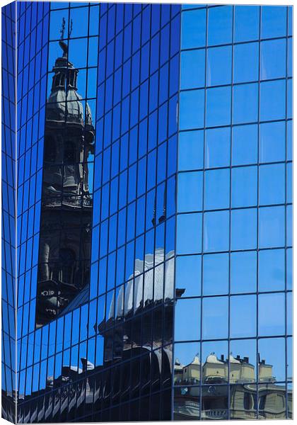 Old and New, a reflection Canvas Print by Nick Fulford