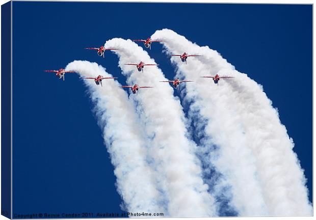 The Red Arrows Canvas Print by Bernie Condon