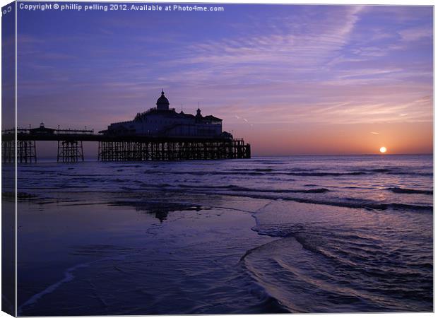 Eastbourne pier at dawn. Canvas Print by camera man