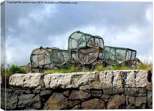 Crab Pots Canvas Print by camera man