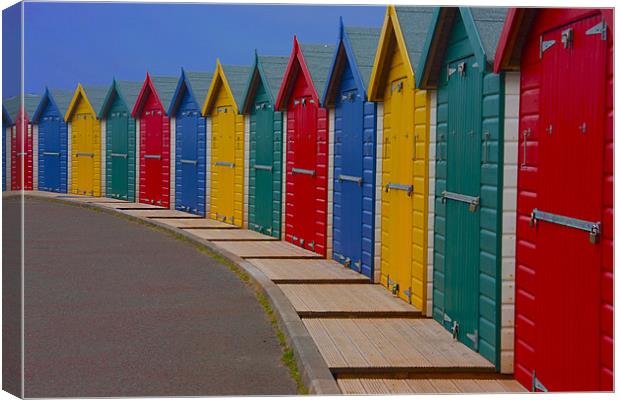 Beach Huts. Canvas Print by paul cowles