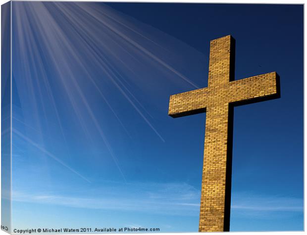 Heaven's Cross Canvas Print by Michael Waters Photography