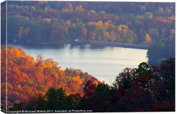 Autumn Lake Canvas Print by Michael Waters Photography
