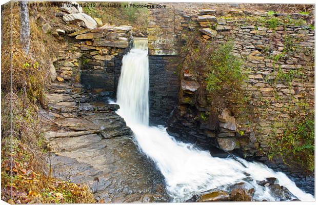 Peacefully Calm Waterfall Canvas Print by Michael Waters Photography