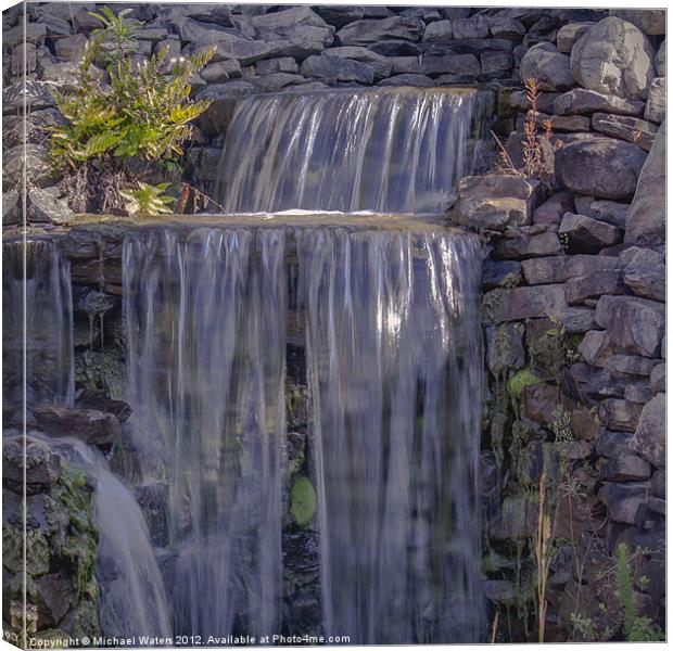 Rocky Waterfall Canvas Print by Michael Waters Photography
