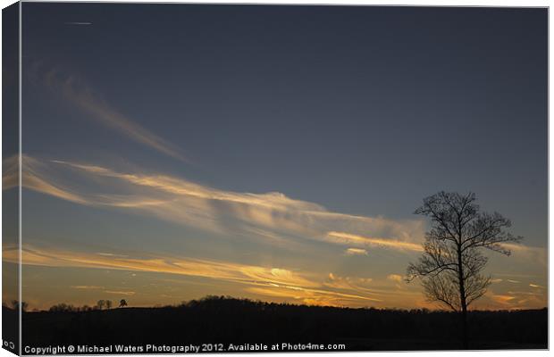 Flying into the Yellow Sunset Canvas Print by Michael Waters Photography