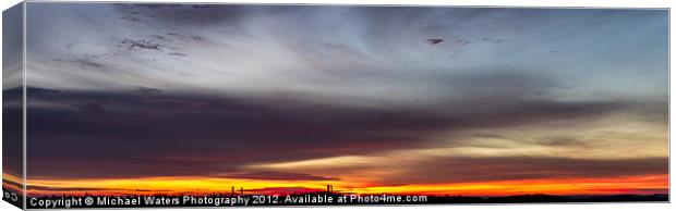 Last 2012 Sunrise Panoramic Canvas Print by Michael Waters Photography