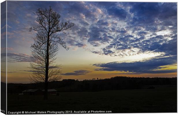 Lonely Sunset Canvas Print by Michael Waters Photography