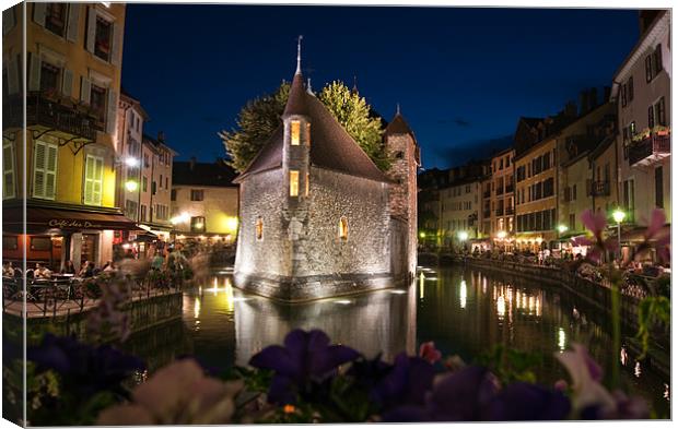 Annecy Evening Canvas Print by Julian Bowdidge