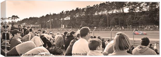 Panoramic racing Canvas Print by Julian Bowdidge