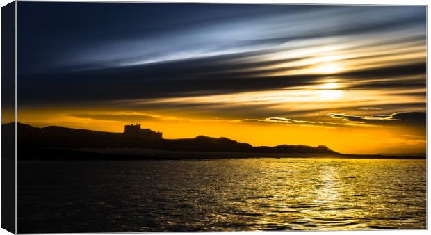 Bamburgh Castle Sunset Canvas Print by Philip Male