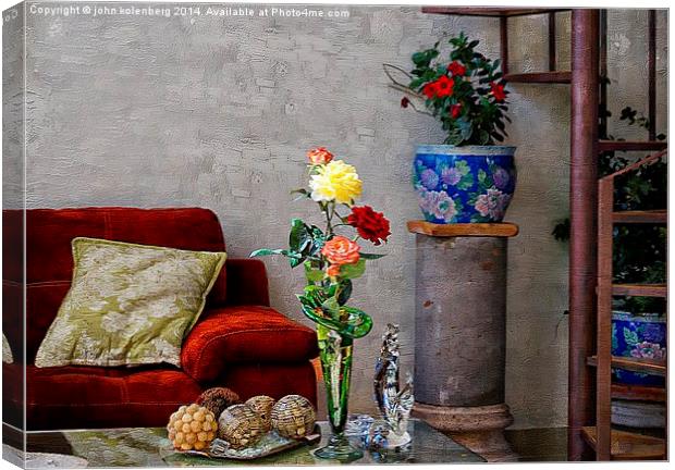  the living room Canvas Print by john kolenberg