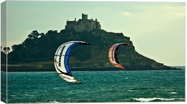 Racing kites Canvas Print by Andrew Driver
