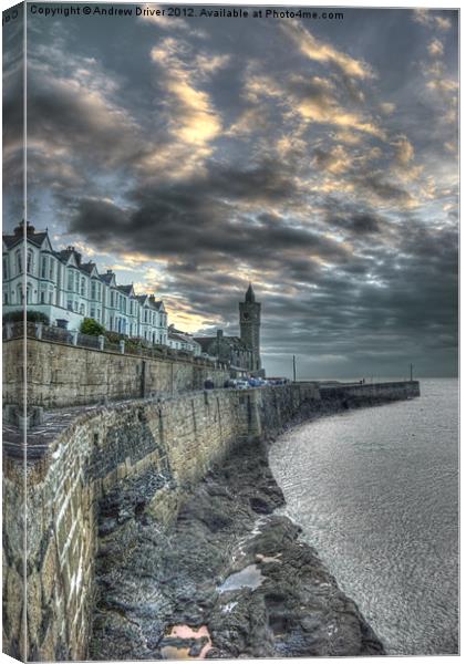 The breakwater Canvas Print by Andrew Driver
