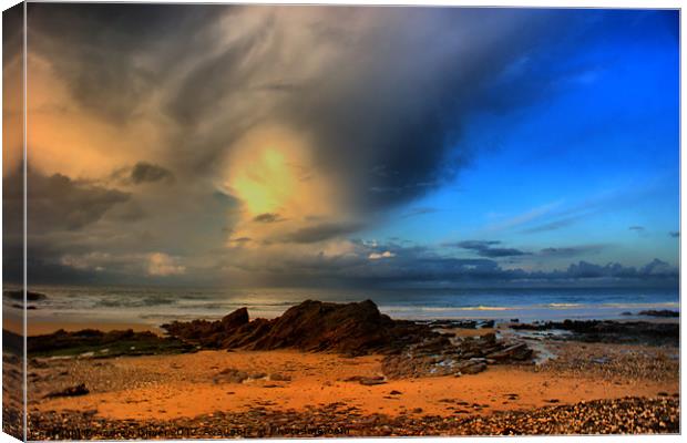 Stormy Cove Canvas Print by Andrew Driver