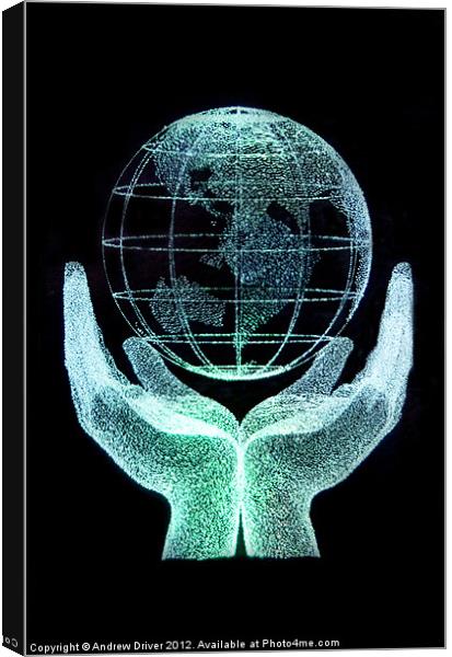World in your hands Canvas Print by Andrew Driver