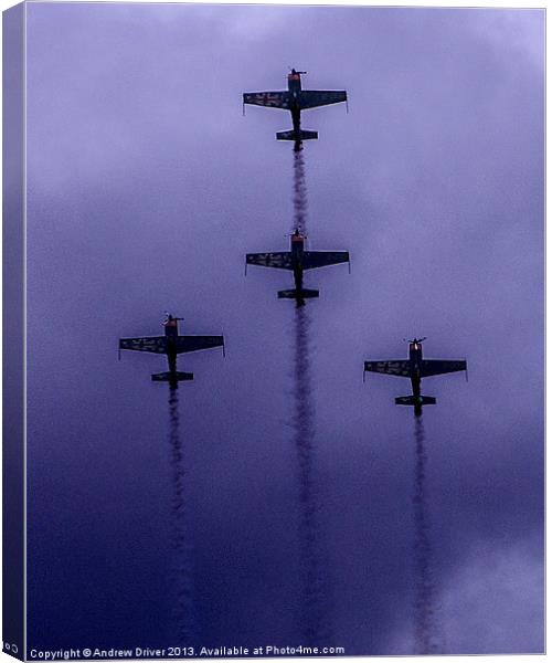 Blades and clouds Canvas Print by Andrew Driver