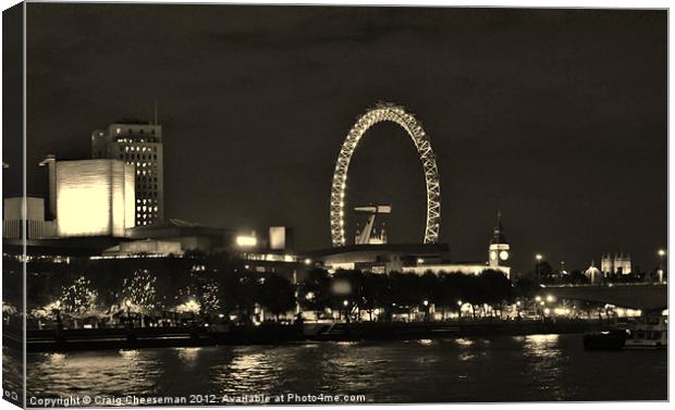 Night time in London Canvas Print by Craig Cheeseman
