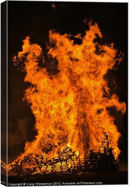 Blaze Canvas Print by Craig Cheeseman