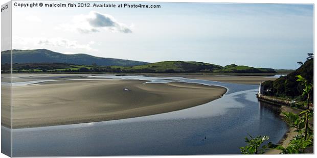 Tide Out. Canvas Print by malcolm fish