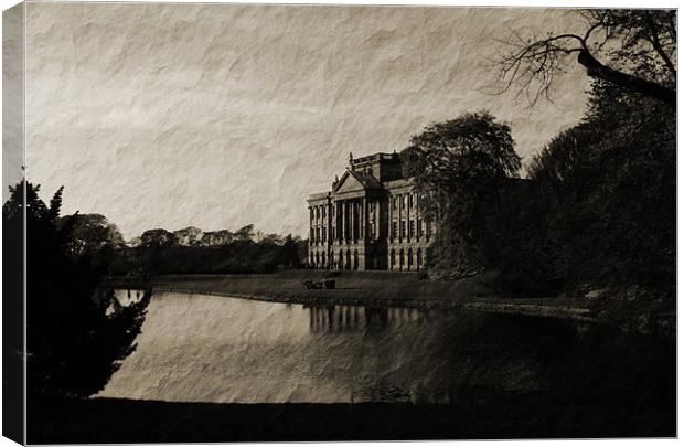 LYME HOUSE B/W Canvas Print by malcolm fish