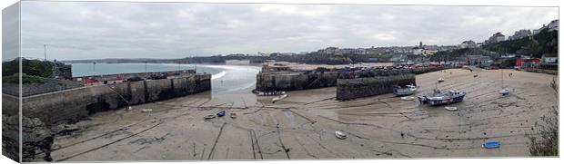 Newquay Harbour. Canvas Print by malcolm fish